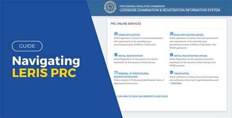 GUIDE: Navigating LERIS PRC .